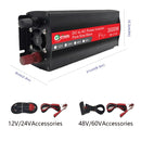 Gurxun Sine Wave Inverter 3000W 12/24/48/60V To 220V Car Boost Converter, Specification: 12V-220V