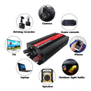Gurxun Sine Wave Inverter 3000W 12/24/48/60V To 220V Car Boost Converter, Specification: 12V-220V