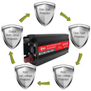Gurxun 8000W High Power Household Car Sine Wave Inverter, Specification: 48V To 220V
