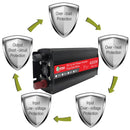 Gurxun 4000W Home Car Power Converter Sine Wave Inverter, Specification: 60V To 220V