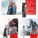 QingZhuangShiDai Q666C Portable Travel Photography Ball Head SLR Camera Carbon Fiber Tripod(Black)