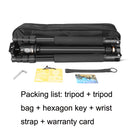 QingZhuangShiDai Q222C SLR Camera Carbon Fiber Portable Travel Tripod(Black)