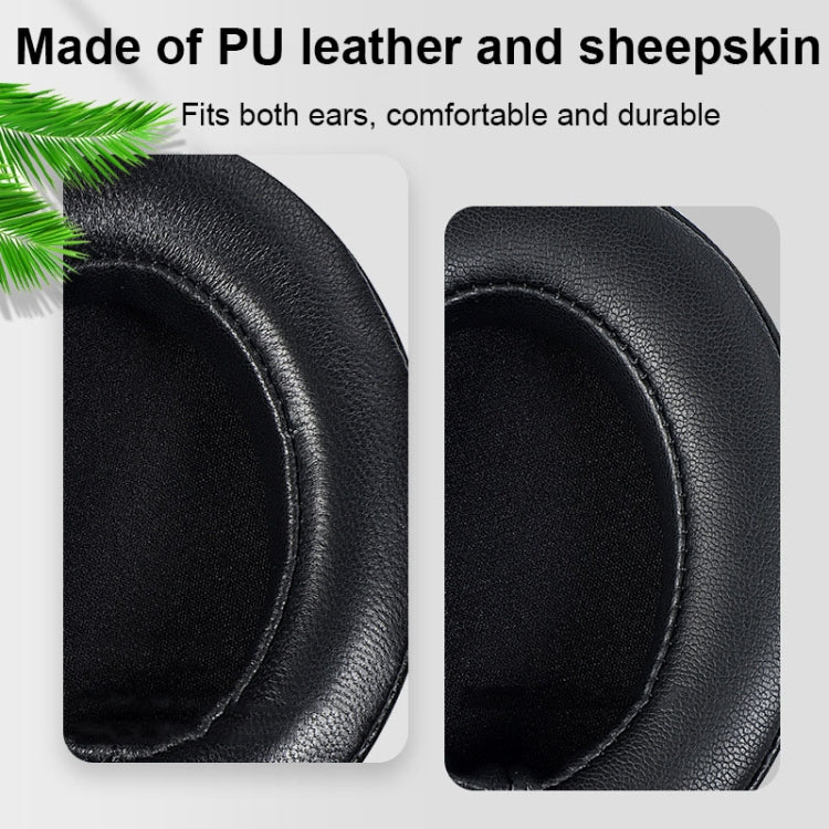 2 PCS Breathable Foam Headphone Earmuffs with Buckle For Sennheiser Momentum 3, Spec: Black Lambskin
