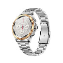 NX1 1.32 Inch Bluetooth Call Body Temperature Monitoring Waterproof Smart Watch(Gold Steel)