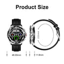 NX1 1.32 Inch Bluetooth Call Body Temperature Monitoring Waterproof Smart Watch(Blue Leather)