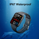 QS16Pro 1.69-Inch Health Monitoring Waterproof Smart Watch, Supports Body Temperature Detection, Color: Green