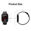 QS16Pro 1.69-Inch Health Monitoring Waterproof Smart Watch, Supports Body Temperature Detection, Color: Black Steel