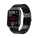 QS16Pro 1.69-Inch Health Monitoring Waterproof Smart Watch, Supports Body Temperature Detection, Color: Thick Black Steel