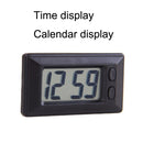 2PCS C33 Mini Home Car Electronic Clock with Hook and Loop Fastener(Black)