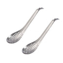 2 PCS 304 Stainless Steel Small Caviar Colander Molecular Cooking Spoon, Color: True Color