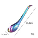 2 PCS 304 Stainless Steel Small Caviar Colander Molecular Cooking Spoon, Color: Golden