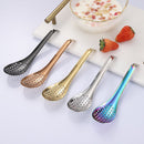 2 PCS 304 Stainless Steel Small Caviar Colander Molecular Cooking Spoon, Color: Golden