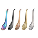 2 PCS 304 Stainless Steel Small Caviar Colander Molecular Cooking Spoon, Color: Rose Gold