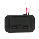 3.1A Punch-Free Automatic Spring Cover RV Bus Modified Car Charger Dual USB Car Charger(Black)