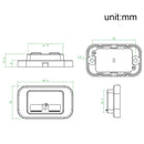 3.1A Punch-Free Automatic Spring Cover RV Bus Modified Car Charger Dual USB Car Charger(Black)
