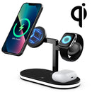 UD23 15W 3 In 1 Desktop Aluminum Alloy Wireless Charger, For iPhone 12/13&iWatch&AirPods(Black)