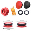5 PCS Bicycle Hollow Integrated CNC Aluminum Alloy Crankset Dust Cover, Size: 21-23mm(Black)