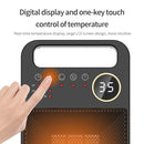 LCD Digital Display Rotary Remote Control Heater PTC Ceramic Heating Heater, Spec: EU Plug (White)