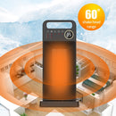 LCD Digital Display Rotary Remote Control Heater PTC Ceramic Heating Heater, Spec: EU Plug (White)