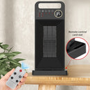 LCD Digital Display Rotary Remote Control Heater PTC Ceramic Heating Heater, Spec: EU Plug (White)