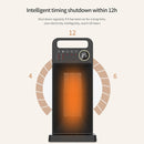 LCD Digital Display Rotary Remote Control Heater PTC Ceramic Heating Heater, Spec: UK Plug (White)