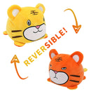 Reversible Flip Plush Toy Soft Cute Animal Flip Doll, Color: Orange Tiger