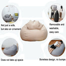 Lazy Sofa Bean Bag Chair Fabric Cover, Size: 90x110cm(Sky Blue)