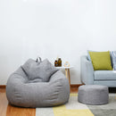 Lazy Sofa Bean Bag Chair Fabric Cover, Size: 90x110cm(Sky Blue)