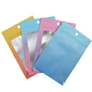 100PCS Aluminum Foil Ziplock Bag Jewelry Sealed Packaging Bag, Size: 7.5x10cm (Yellow Gradient)
