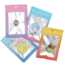 100PCS Aluminum Foil Ziplock Bag Jewelry Sealed Packaging Bag, Size: 7.5x10cm (Yellow Gradient)