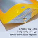 100PCS Aluminum Foil Ziplock Bag Jewelry Sealed Packaging Bag, Size: 8.5x13cm (Yellow Gradient)