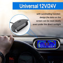 Agricultural Vehicle Car Modification Instrument, Style: Water Temperature (10mm) With Voltage