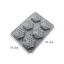 2 PCS 6 Grid Honeycomb Bee Silicone Handmade Soap Mould Chocolate Mooncake Mould(Grey)
