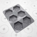 2 PCS 6 Grid Honeycomb Bee Silicone Handmade Soap Mould Chocolate Mooncake Mould(Grey)