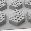 2 PCS 6 Grid Honeycomb Bee Silicone Handmade Soap Mould Chocolate Mooncake Mould(Grey)