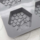 2 PCS 6 Grid Honeycomb Bee Silicone Handmade Soap Mould Chocolate Mooncake Mould(Grey)
