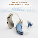 Hearing Aid Audiphones Sound Amplifier US Plug(Golden)