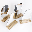 Irregular Acrylic Mirror With Wooden Base Photo Props(Mountain)