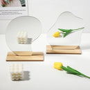 Irregular Acrylic Mirror With Wooden Base Photo Props(Water Drip)