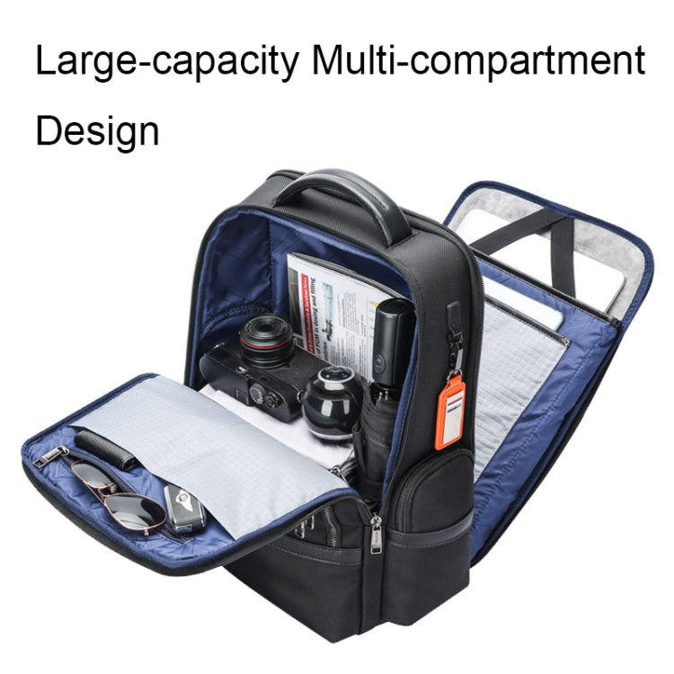 Bopai 61-121591 Multifunctional Anti-theft Laptop Business Backpack with USB Charging Hole(Black)