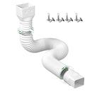 Downspout Extenders Telescoping Rain Gutter Drains(White)