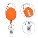 3 PCS 68cm Retractable Pull Badge Reel Zinc Alloy ID Lanyard Name Tag Card Badge Holder(Pink)