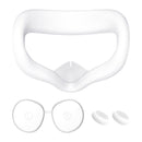 VR Silicone Eye Mask+Lens Protective Cover+Joystick Hat, For Oculus Quest 2(White)