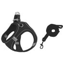 TM050 Pet Chest Strap Vest Type Breathable Reflective Traction Rope XXS(Black)