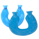U-shaped PVC Hot Compress Shoulder And Neck Explosion-proof Water Injection Hot Water Bag(Blue + Lake Blue Crystal)