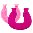U-shaped PVC Hot Compress Shoulder And Neck Explosion-proof Water Injection Hot Water Bag(Rose Red + Rose Red Knitted)