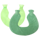 U-shaped PVC Hot Compress Shoulder And Neck Explosion-proof Water Injection Hot Water Bag(Green + Green Crystal)