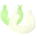 U-shaped PVC Hot Compress Shoulder And Neck Explosion-proof Water Injection Hot Water Bag(Green Beige Crystal)