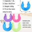 U-shaped PVC Hot Compress Shoulder And Neck Explosion-proof Water Injection Hot Water Bag(Rose Red + Rose Red Knitted)