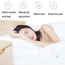 U-shaped PVC Hot Compress Shoulder And Neck Explosion-proof Water Injection Hot Water Bag(Blue Light Cyan Knitted)
